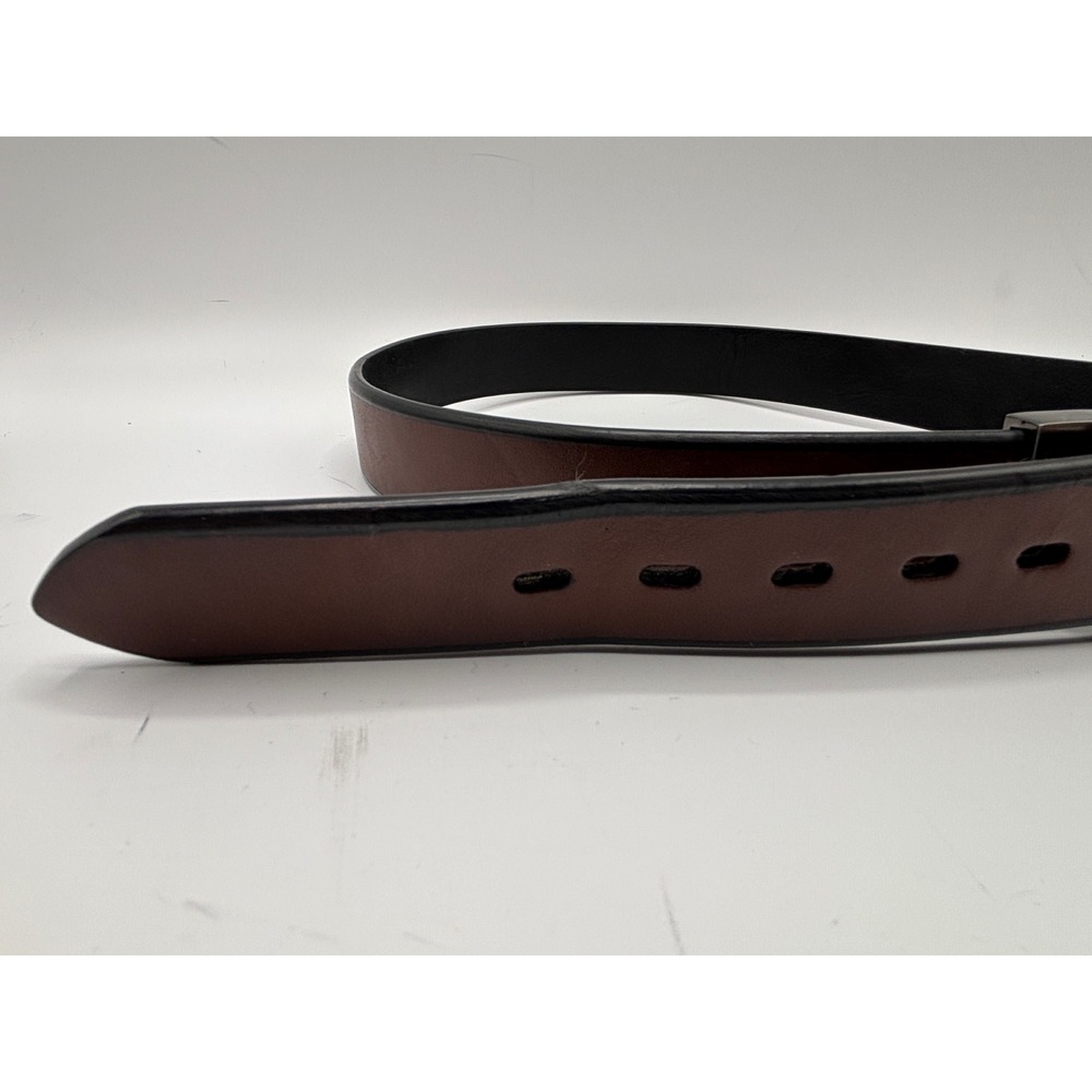 Levi's Men's Brown & Black Reversible Belt Brushed Metal Buckle 1.25" x 31" - Picture 5 of 11